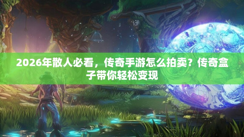 2026年散人必看，传奇手游怎么拍卖？传奇盒子带你轻松变现