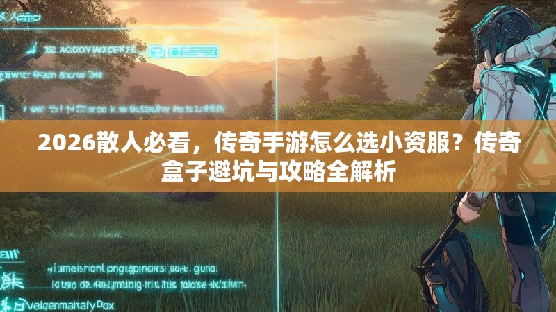 2026散人必看，传奇手游怎么选小资服？传奇盒子避坑与攻略全解析