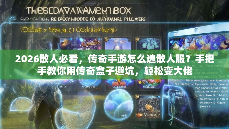 2026散人必看，传奇手游怎么选散人服？手把手教你用传奇盒子避坑，轻松变大佬