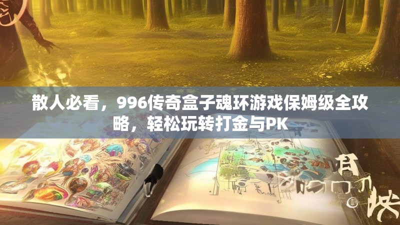 散人必看，996传奇盒子魂环游戏保姆级全攻略，轻松玩转打金与PK