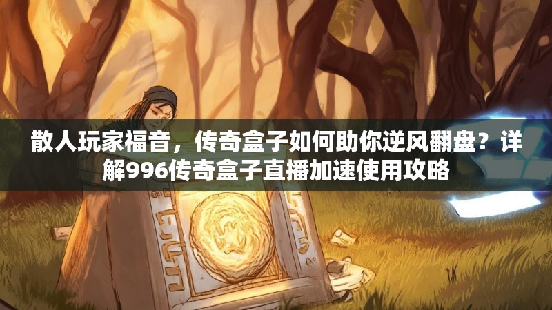 散人玩家福音，传奇盒子如何助你逆风翻盘？详解996传奇盒子直播加速使用攻略