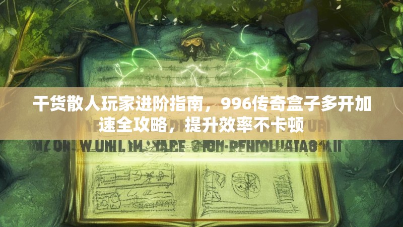 干货散人玩家进阶指南，996传奇盒子多开加速全攻略，提升效率不卡顿