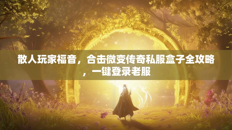 散人玩家福音，合击微变传奇私服盒子全攻略，一键登录老服