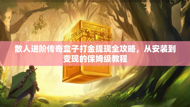 散人进阶传奇盒子打金提现全攻略，从安装到变现的保姆级教程