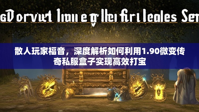 散人玩家福音，深度解析如何利用1.90微变传奇私服盒子实现高效打宝
