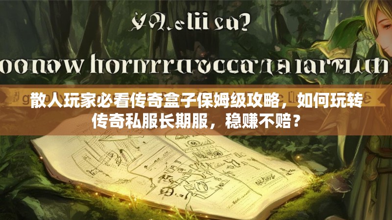 散人玩家必看传奇盒子保姆级攻略，如何玩转传奇私服长期服，稳赚不赔？