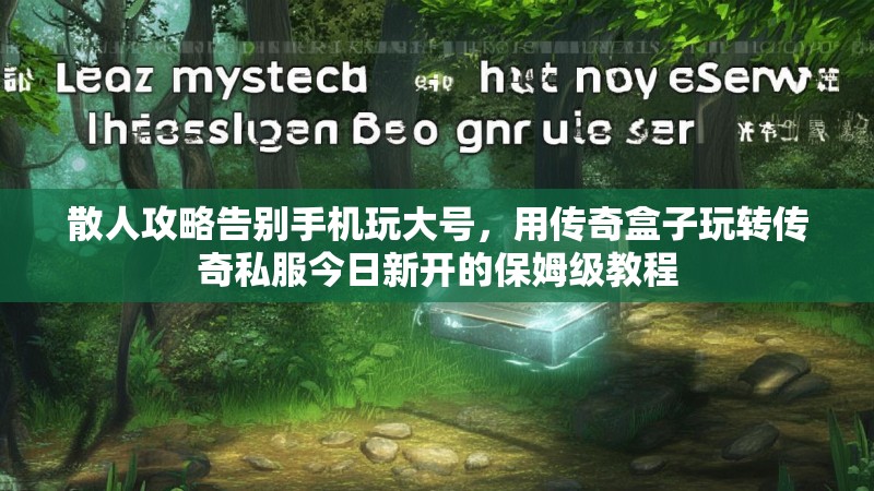 散人攻略告别手机玩大号，用传奇盒子玩转传奇私服今日新开的保姆级教程