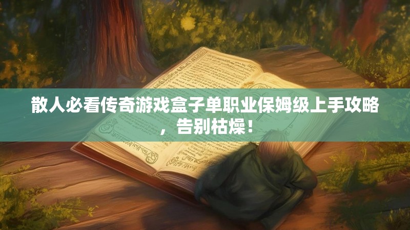 散人必看传奇游戏盒子单职业保姆级上手攻略，告别枯燥！