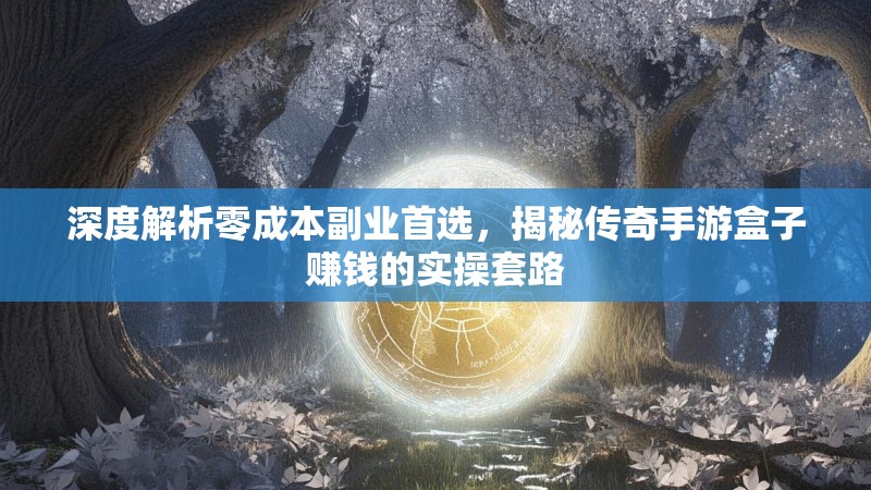 深度解析零成本副业首选，揭秘传奇手游盒子赚钱的实操套路