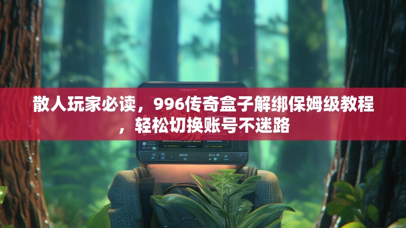 散人玩家必读，996传奇盒子解绑保姆级教程，轻松切换账号不迷路
